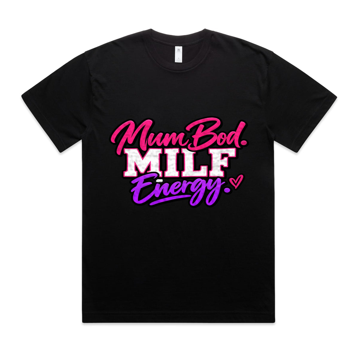 Mum Bod. MILF Energy. Oversized Tee, front