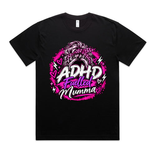 ADHD Fuelled Mumma Oversized Tee, front