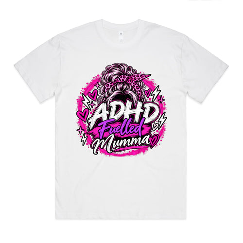 ADHD Fuelled Mumma Oversized Tee, front