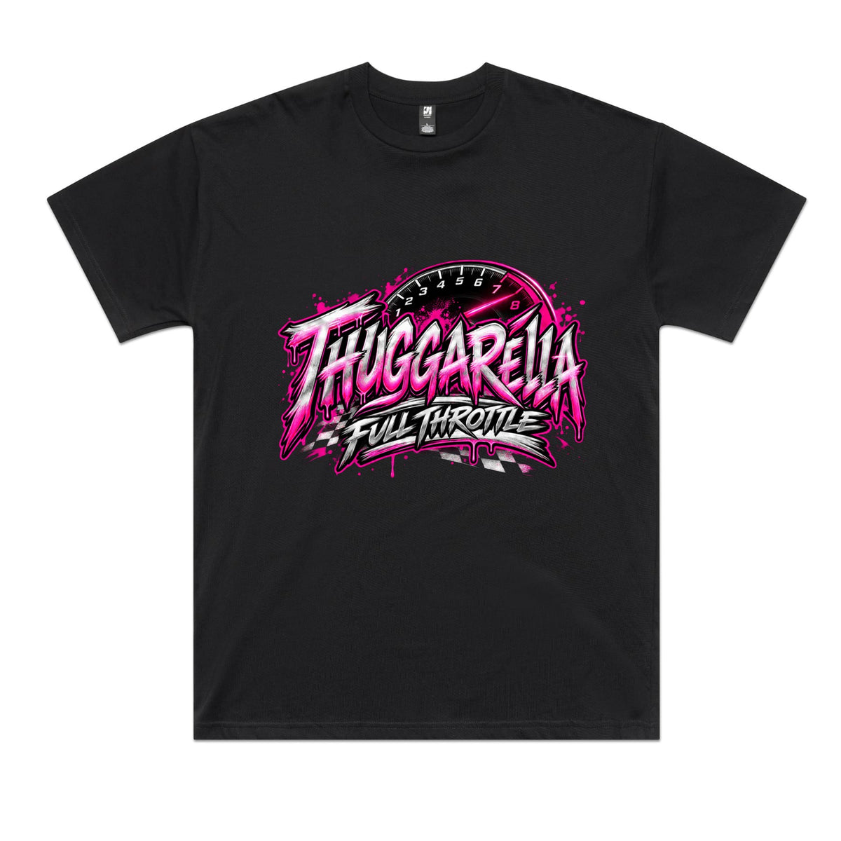 THUGGARELLA Full Throttle Oversized Tee, front