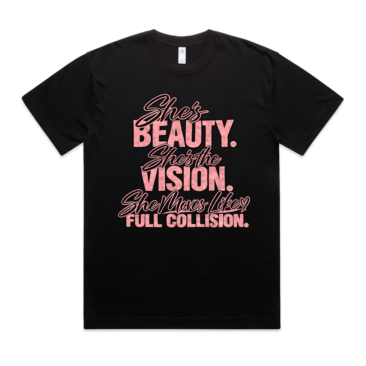 She’s Beauty, She’s the Vision Oversized Tee, front