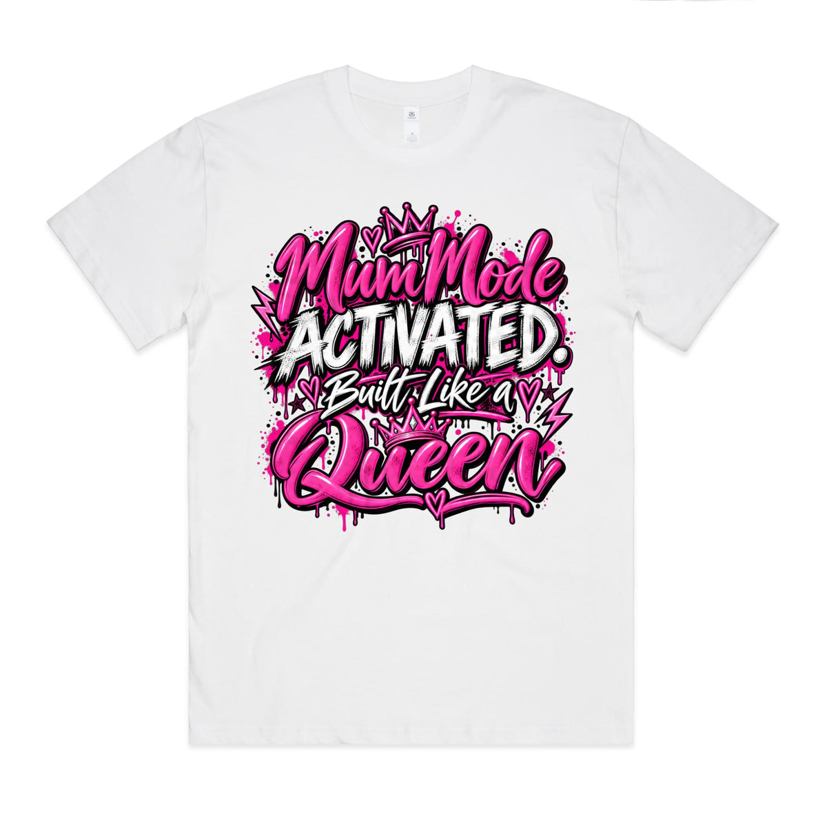 Mum Mode Activated Oversized Tee, front